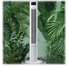 Odec White 43" Tower Fan for Bedroom, Quiet 80° Oscillation, 3 Modes & Speeds picture