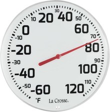 Large Outdoor Indoor Thermometer Easy Read Analog Display Weather Resistant picture