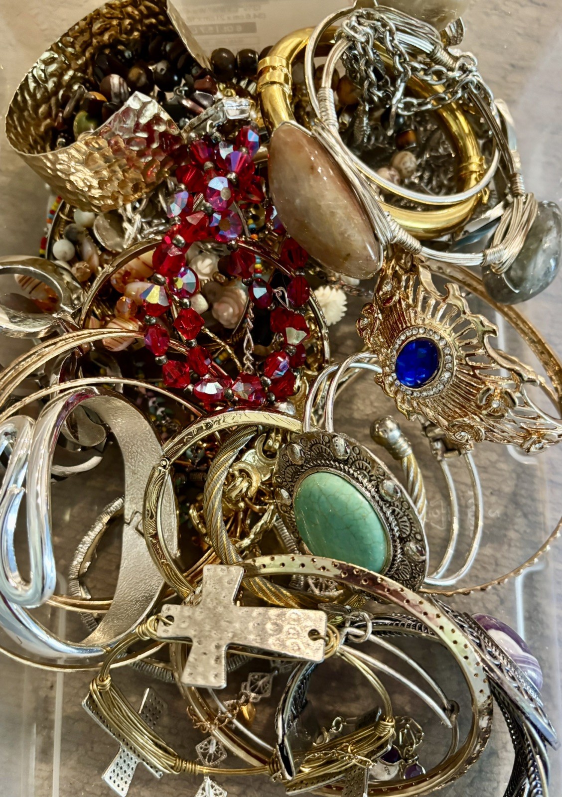 MEDIUM Flat Rate Box Filled w/ 10+ Pounds of Jewelry Mix - Hours of Fun MEDIUM Flat Rate Box Filled w/ 10+ Pounds of Jewelry Mix - Hours of Fun