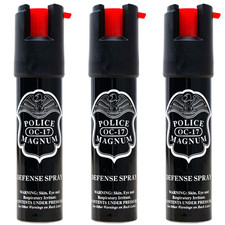 3 Police Magnum pepper spray .75oz unit safety lock self defense protection picture