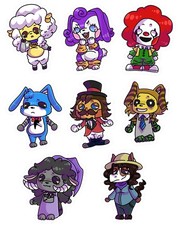 8pc The Walten Files Multicolor Cartoons & Characters Stickers Set,TWF picture