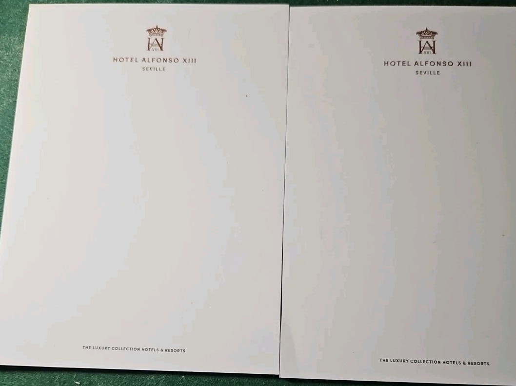 HOTEL ALFONSO XIII,Sevilla, Spain Notepad Paper HOTEL ALFONSO XIII,Sevilla, Spain Notepad Paper