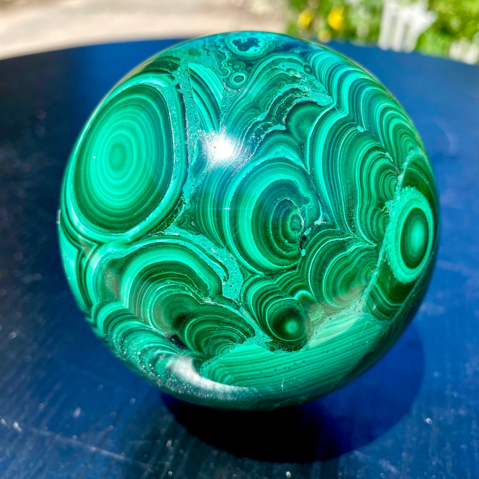 3LB Natural malachite ball quartz crystal energy ball reiki healing 3LB Natural malachite ball quartz crystal energy ball reiki healing
