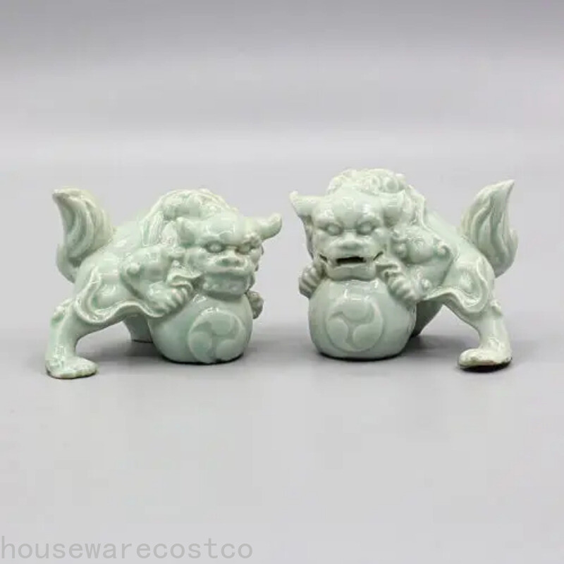 1 Pair Imitate Antiquity Ceramics Handmade Statue Retro Crafts Decoration 1 Pair Imitate Antiquity Ceramics Handmade Statue Retro Crafts Decoration