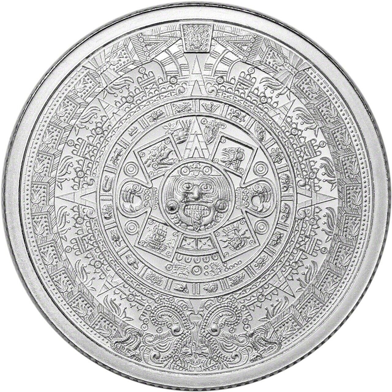 Pure Silver .999 Bullion - Mexico Aztec Calendar Mayan- 1/4 oz round coin Pure Silver .999 Bullion - Mexico Aztec Calendar Mayan- 1/4 oz round coin