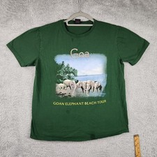Goa Shirt Mens 3XL Green Goan Elephant Beach Tour Graphic Souvenir India picture