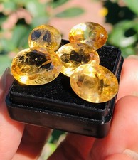 Amazing Cut 24.00 Carats Oval Shape Yellow Citrine Awesome Faceted Gem Lot 59 B1 picture