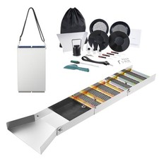 Gold Panning Kit With Sluice Box 50" Aluminum Gold Mining Equipment 23 PCS picture