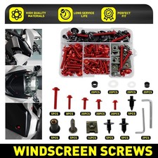 194pcs Motorcycle Complete Fairing Bolts Kit Bodywork Screws Nuts Silver M5 M6 picture