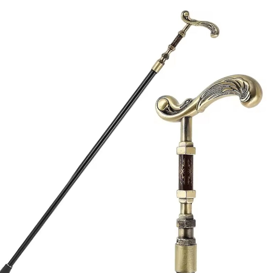 Golden Walking Stick, Luxury Fashion Walking Cane for Men - 90 cm Golden Walking Stick, Luxury Fashion Walking Cane for Men - 90 cm