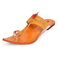  Kolhapuri Chappal Handmade Leather Sandals Traditional Indian Footwear picture