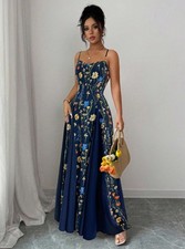 Romantic Floral Maxi Dress French Spring Elegance picture