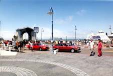 1990s Pier 43 Arch Alcatraz Cars San Francisco Ferry CA Vintage Photo picture