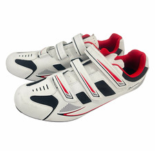 Roknemo Road Cycling Shoes White/Black/Red Hook & Loop Straps EU 48 US 14/15.5 picture