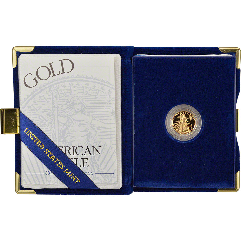 American Gold Eagle Proof 1/10 oz $5 - Coin in OGP - Random Date American Gold Eagle Proof 1/10 oz $5 - Coin in OGP - Random Date