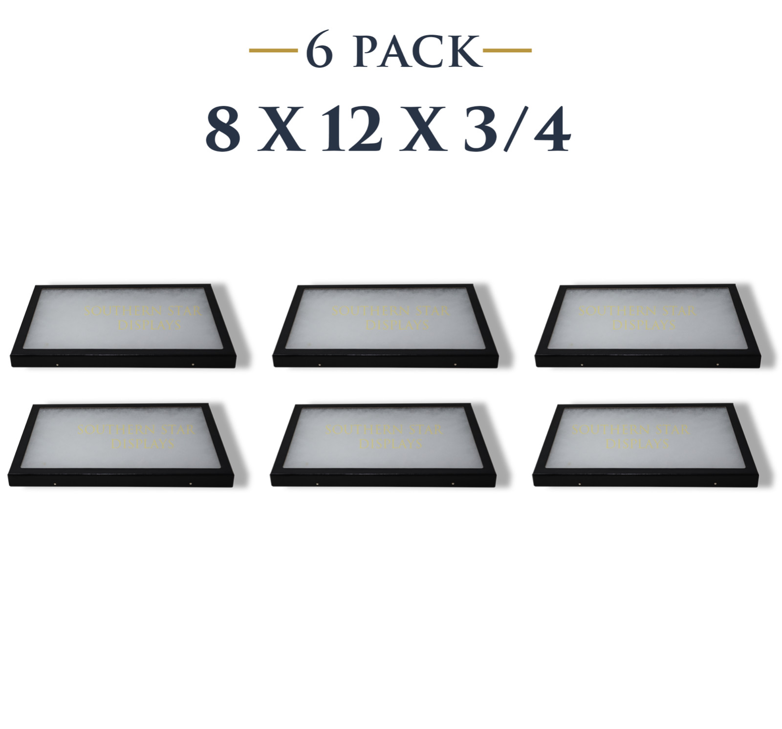 6 Pack of 8 x 12 x 3/4 Riker Display Cases Boxes for Collectibles Jewelry & More 6 Pack of 8 x 12 x 3/4 Riker Display Cases Boxes for Collectibles Jewelry & More