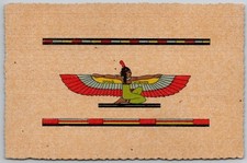 Egypt Xmas Wishes Christmas Isis Wings Postcard Unposted picture