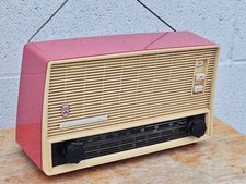 VINTAGE 1960 GRUNDIG TRANSONETTE 89 TRANSISTOR RADIO PINK RARE! picture