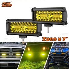 2pcs 7"inch LED Work Light Bar Flood Spot Offroad Fog Lamp For 4WD ATV SUV Truck picture