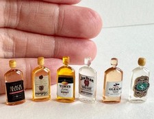 1:24 Dollhouse Miniature drink Wine Bottle BBQ chicken cheese board coffee picture
