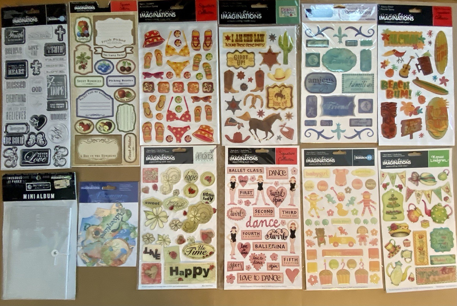 Creative Imaginations Stickers, Photo Album & Die Cuts Lot Creative Imaginations Stickers, Photo Album & Die Cuts Lot