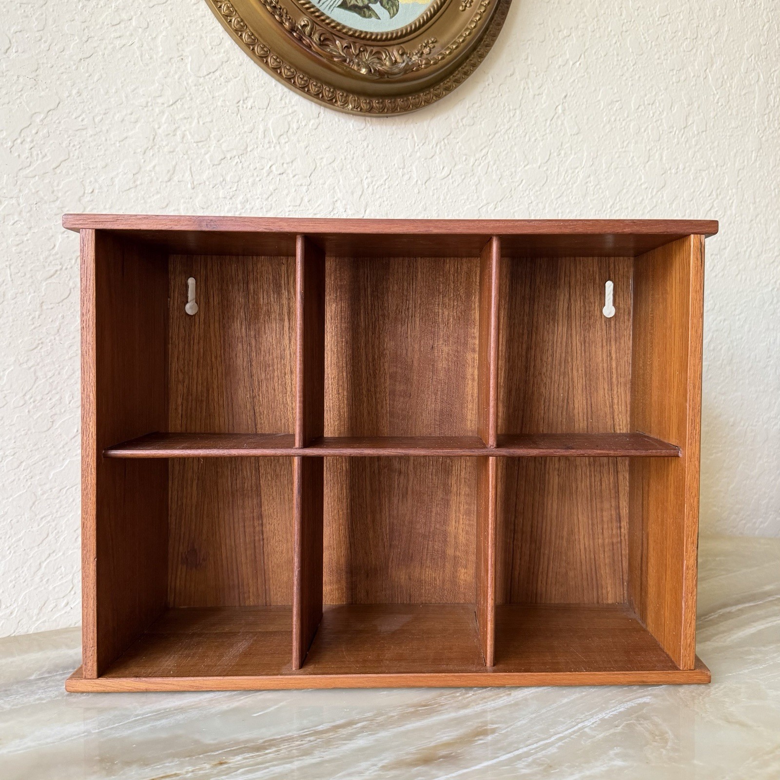 Vintage Mid-Century Modern Teak 6 Cubby Wood Wall Display Shelf – Teak-Tech Vintage Mid-Century Modern Teak 6 Cubby Wood Wall Display Shelf – Teak-Tech