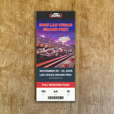 2025 Las Vegas F1 Customizable Grand Prix Replica Ticket Stub 2025 Formula 1 picture