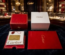 Authentic Cartier Watch Box Set 🟥 Pre-Owned 📦 Manual Card Tag & Bag | NO WATCH picture