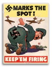 1942 World War 2 "Marks The Spot" WWII War Poster - 18x24 picture