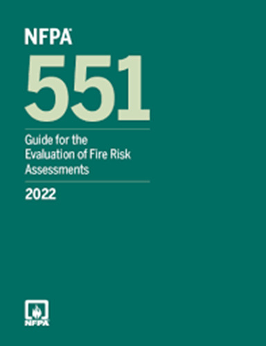 NFPA 551 Guide for the Evaluation of Fire Risk Assessments 2022 PB