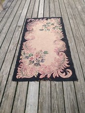 Large  Antique  Scatter Hook Rug  As Attic Found picture
