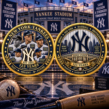 New New York Yankees 123 years Gift For Fan Commemorative Coin GN69 picture