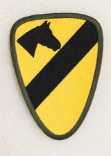 Army Patch: 1st Cavalry Division (revered design for right sleeve) - modern picture