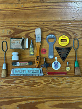 Antique Advertising Collectible Smalls Lot, Hoover Badge, Ale-8-One, Pflueger picture