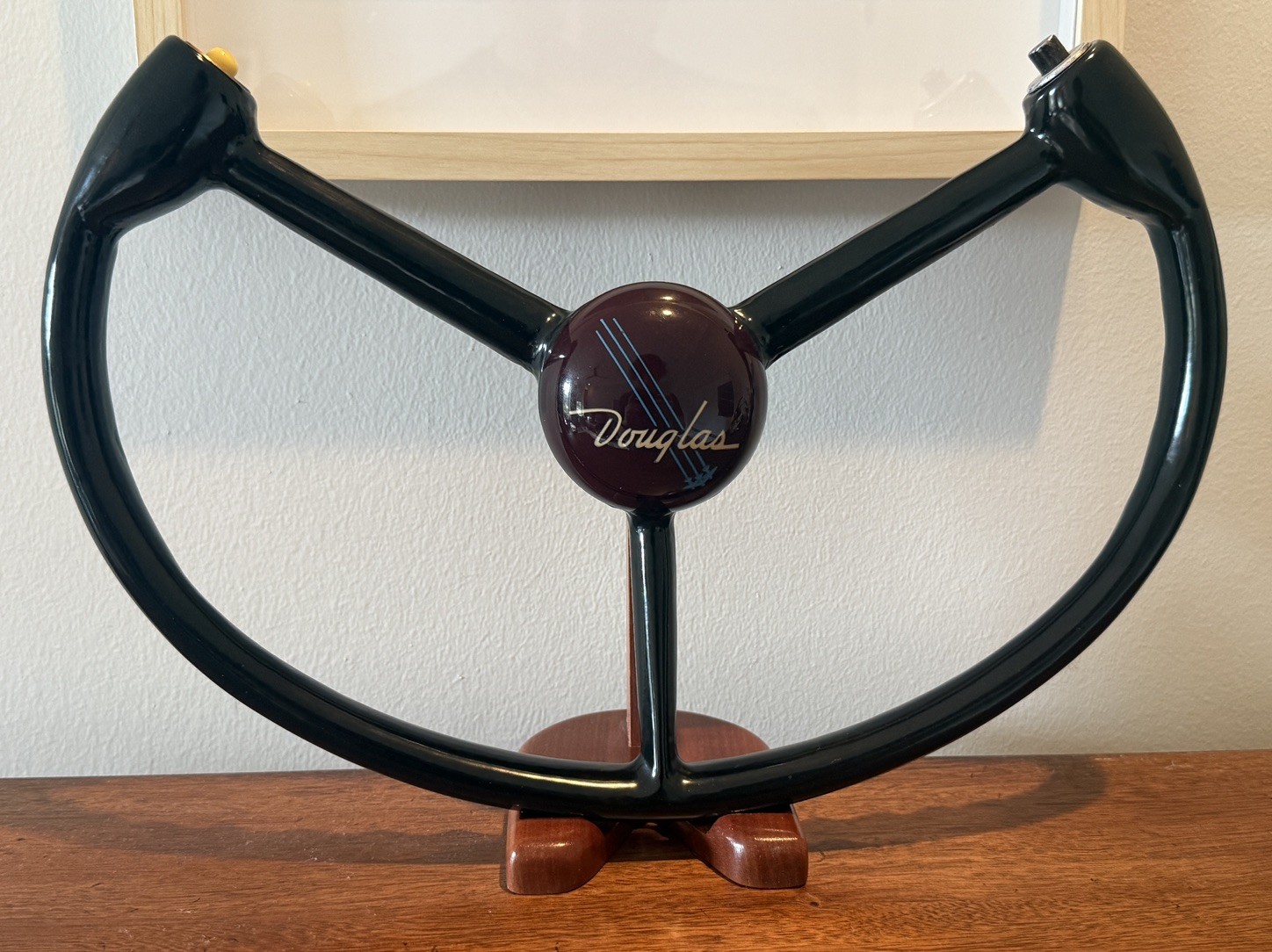 DOUGLAS DC-6 Aircraft Pilot's Control Wheel Yoke VINTAGE Mid-20th Century