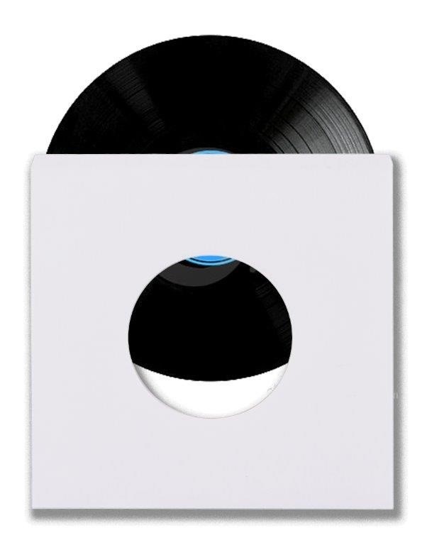 2000 45 RPM 7" Record Inner Sleeves With Hole Heavy Weight 20# White Paper Acid