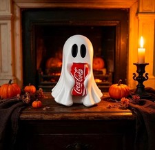 New COCA-COLA Ghost Figurine Holding Coke Can Halloween No drinks picture
