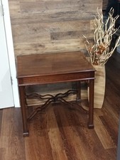 Vtg Drexel Heritage Chinese Chippendale Mahogany End Table Side Nightstand 27x23 picture