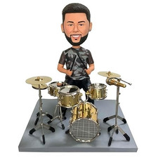 Custom Bobblehead Dolls Drummers, Personalized Bobbleheads Drummers Gifts, Cool picture