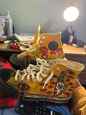 Converse Chuck Taylor All Star High Top Canvas Lace-Up Custom Painted Sneakers picture