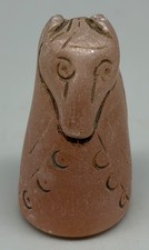 Authentic pinkish-brown Stone Chess Horse Piece Islamic Antique Chess 1800s picture