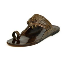 Traditional Kolhapuri Chappal Leather Handmade Indian Ethnic Sandals for Men picture