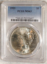 1923 P Peace Dollar PCGS MS63 UNCIRCULATED $1 Coin BUY IT NOW! picture