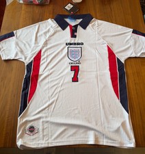 Retro England David Beckham Home Adult Jersey picture