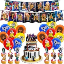 Sing 2 Theme Birthday Party Supplies Set Include Banner Balloons Cake Toppers picture
