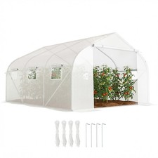 12' x 10' x 7' Greenhouse Large Portable Walk-in Hot Green House White picture