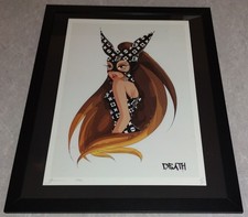 DEATH NYC ltd ed signed FRAMED art print 45x32cm Ariana Grande album cover art picture