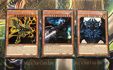 * EGYPTIAN GOD 3 CARD SET * SLIFER RA OBELISK PRISMATIC SECRET RARE TN19 YUGIOH! picture