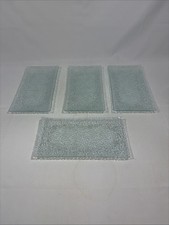  Recycled Art Glass Serving Plates Raindrop Pattern Multi Uses Set of 4 picture