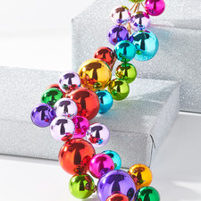 4' MULTI COLOR BALL GARLAND 48" Christmas RAZ Imports NEW G3416336 picture